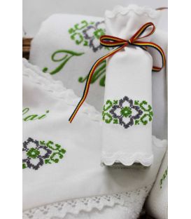 Trusouri botez traditionale - Trusou botez traditional verde si gri