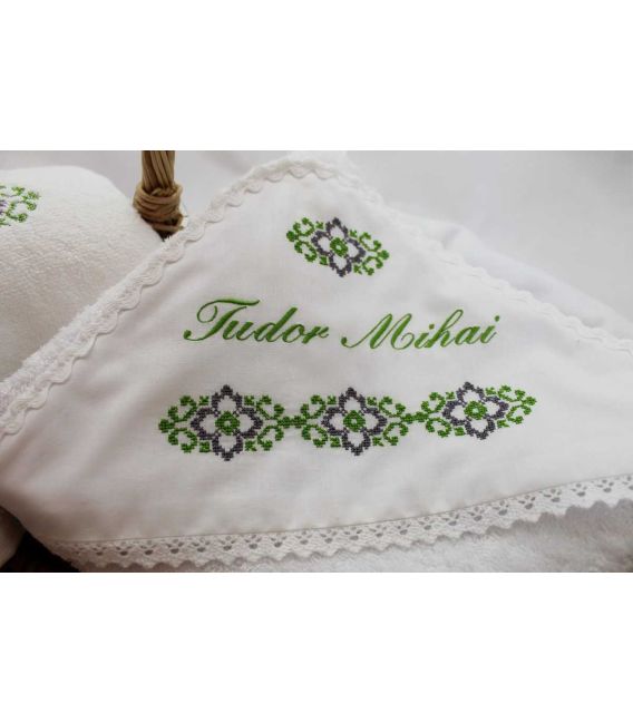 Trusouri botez traditionale - Trusou botez traditional verde si gri