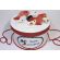 Cutie de pastrat lucrusoarele de la botez model rotund brodat cu Mickey