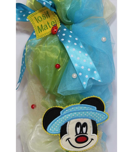 Lumanare botez personalizata Mickey Mouse Palarie