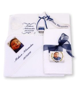 Trusou botez cu poza bebelusului personalizat