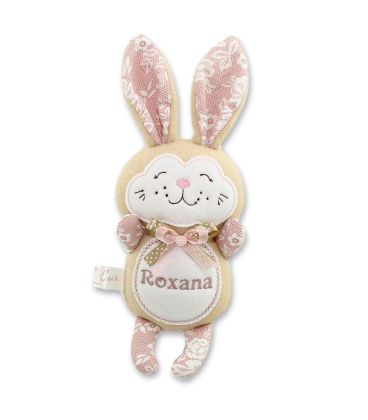 Jucarii personalizate bebelusi - Iepuras personalizat Roxana