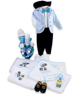 Set trusou bebe strumf personalizat  cu jucarii