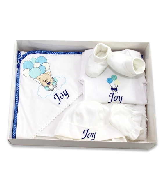 Set cadou nou nascut baiat personalizat Joy